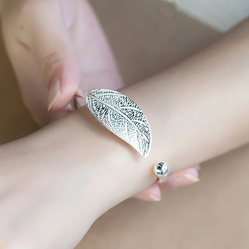 Fashion 925 Sterling Silver Woman Cuff Bracelet