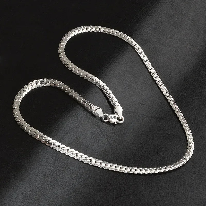 Unisex 925 Sterling Silver Chain