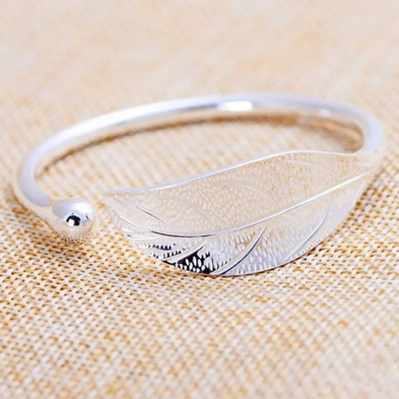 Fashion 925 Sterling Silver Woman Cuff Bracelet