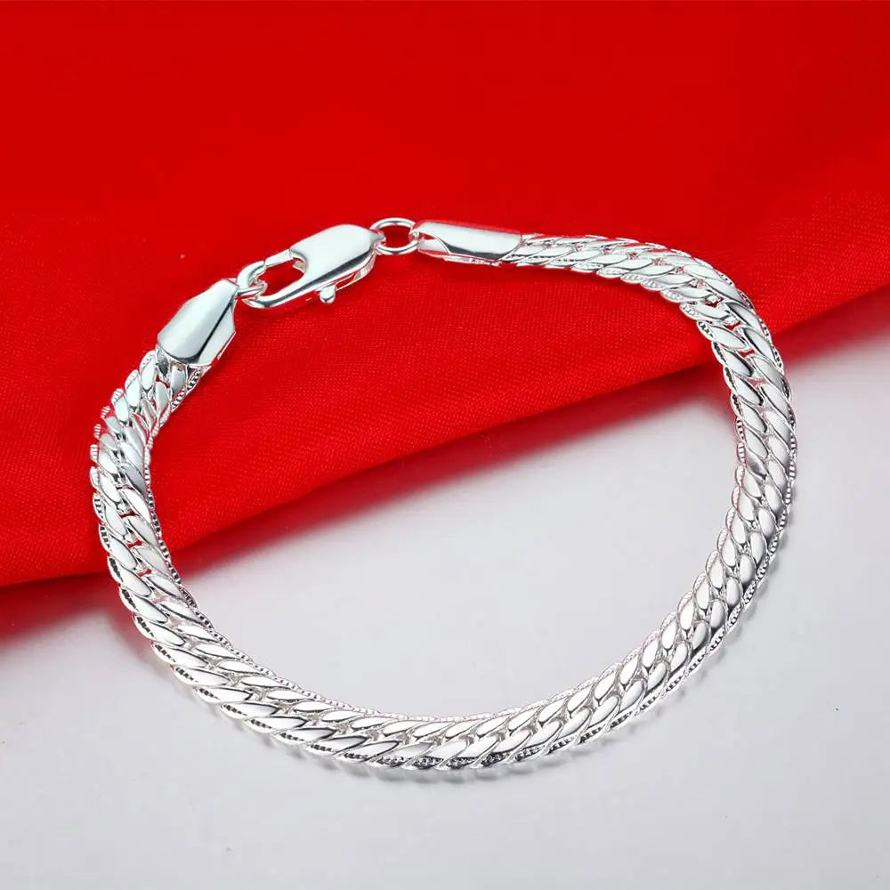 925 Sterling Silver Bracelet 5MM Braided Pattern