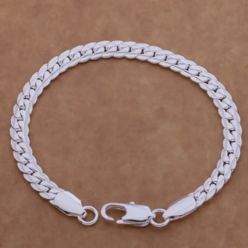 925 Sterling Silver Bracelet 5MM Braided Pattern