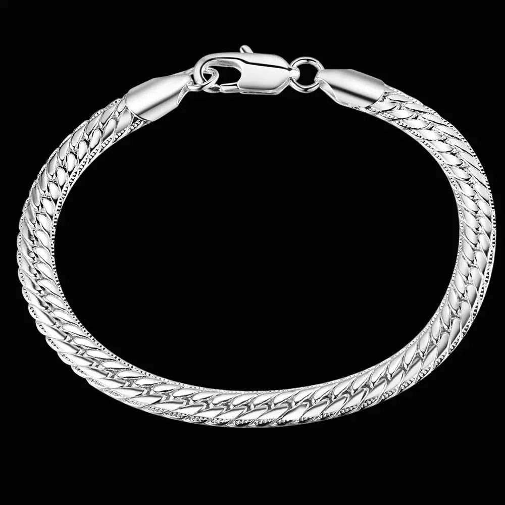 925 Sterling Silver Bracelet 5MM Braided Pattern