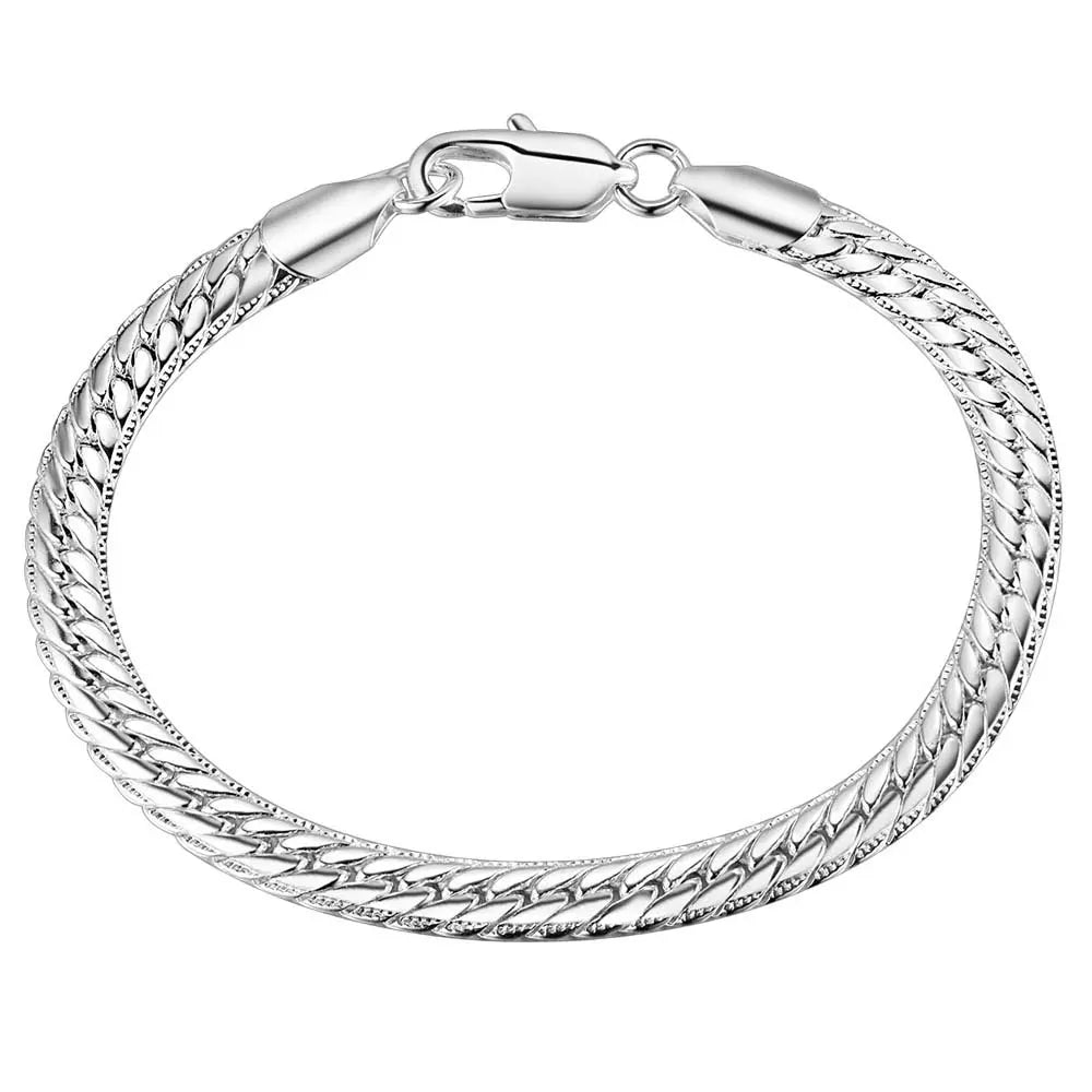 925 Sterling Silver Bracelet 5MM Braided Pattern