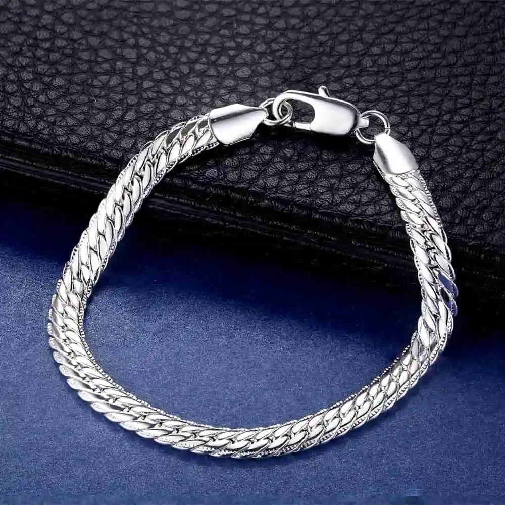 925 Sterling Silver Bracelet 5MM Braided Pattern